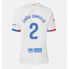 Barcelona Joao Cancelo #2 Replica Away Stadium Shirt for Women 2023-24 Short Sleeve